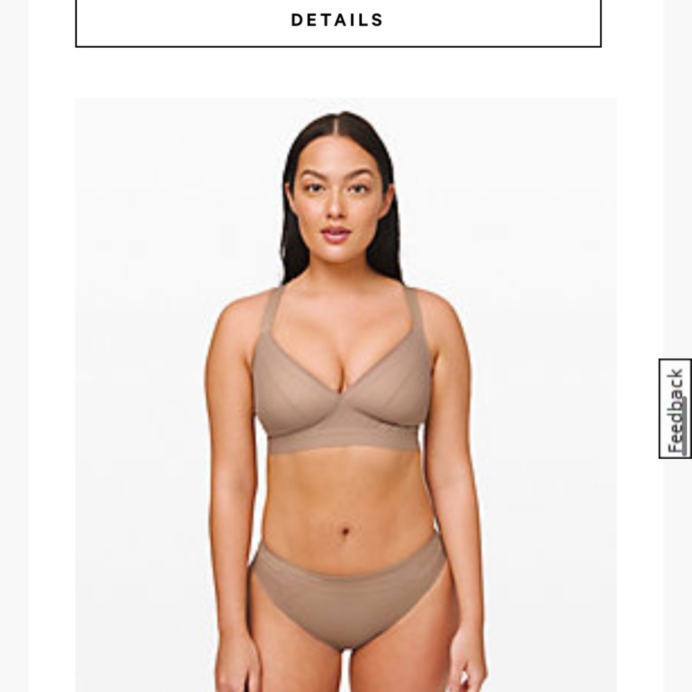 NWOT beige lululemon lace bra 32B